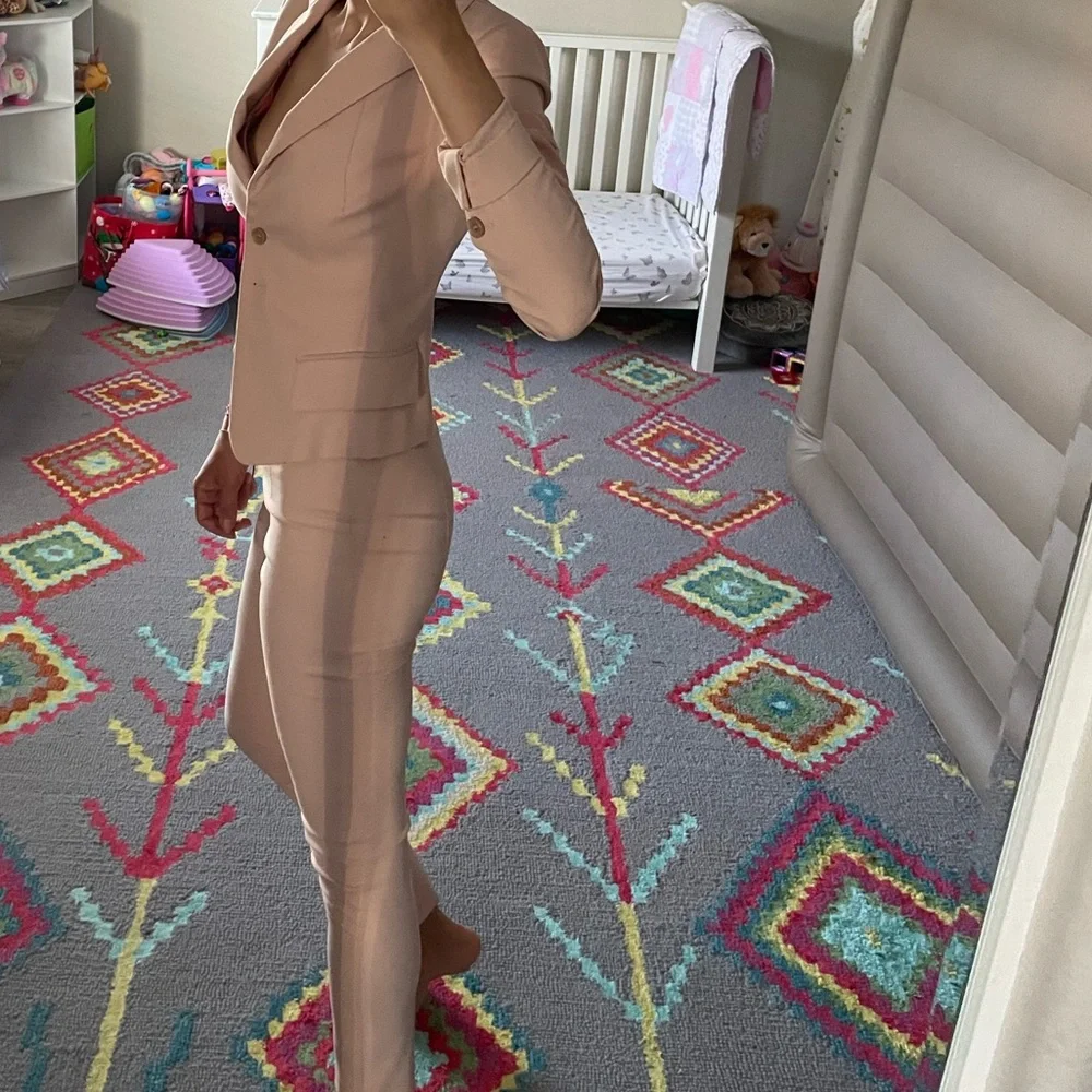 Patrizia Pepe Dress Suit Set Nude Pink - Picture 2 of 15